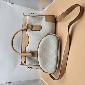 Elegant Tan and Cream Women\'s Bag Set Tan and Cream Bag - Etsy main image 4